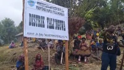 Masyarakat Distrik Baru Yali’guwa Sampaikan Terima Kasih atas Penetapan Wilayah Distrik